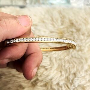 Swarovski Gold Tone Bracelet with Crystals